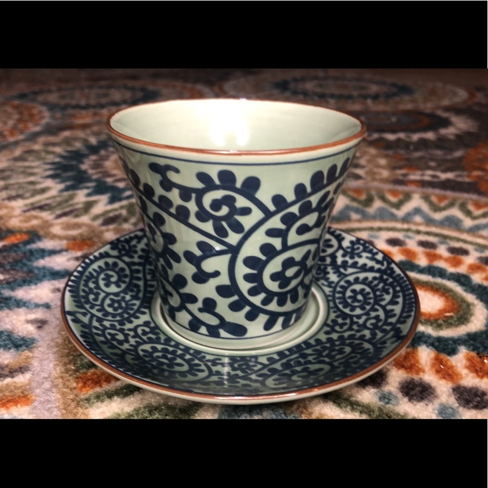 3/$15 Teal Tea Cup with Saucer